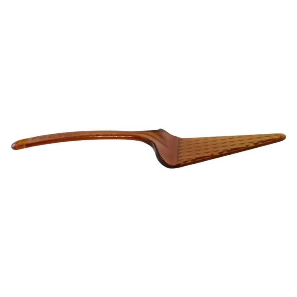Ultratemp Pie Server Serrated Cake Vintage Translucent Amber Robinson‎ USA Made.